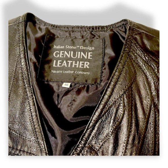 Genuine Leather Vest size XXL Italian - Picture 2 of 4